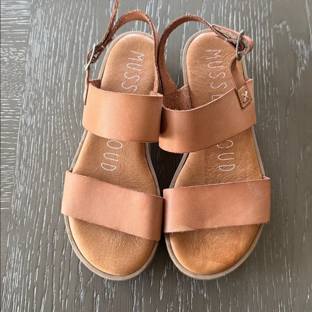 Musse & Cloud Natural Tan Strappy Sandals Platform Casual Boho Women’s Size EU37